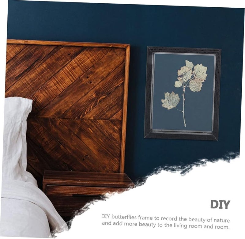 Cabilock DIY Double Sided Glass Display Frame Black Dried Flower Photo Holder Home Office Decor - Image 5